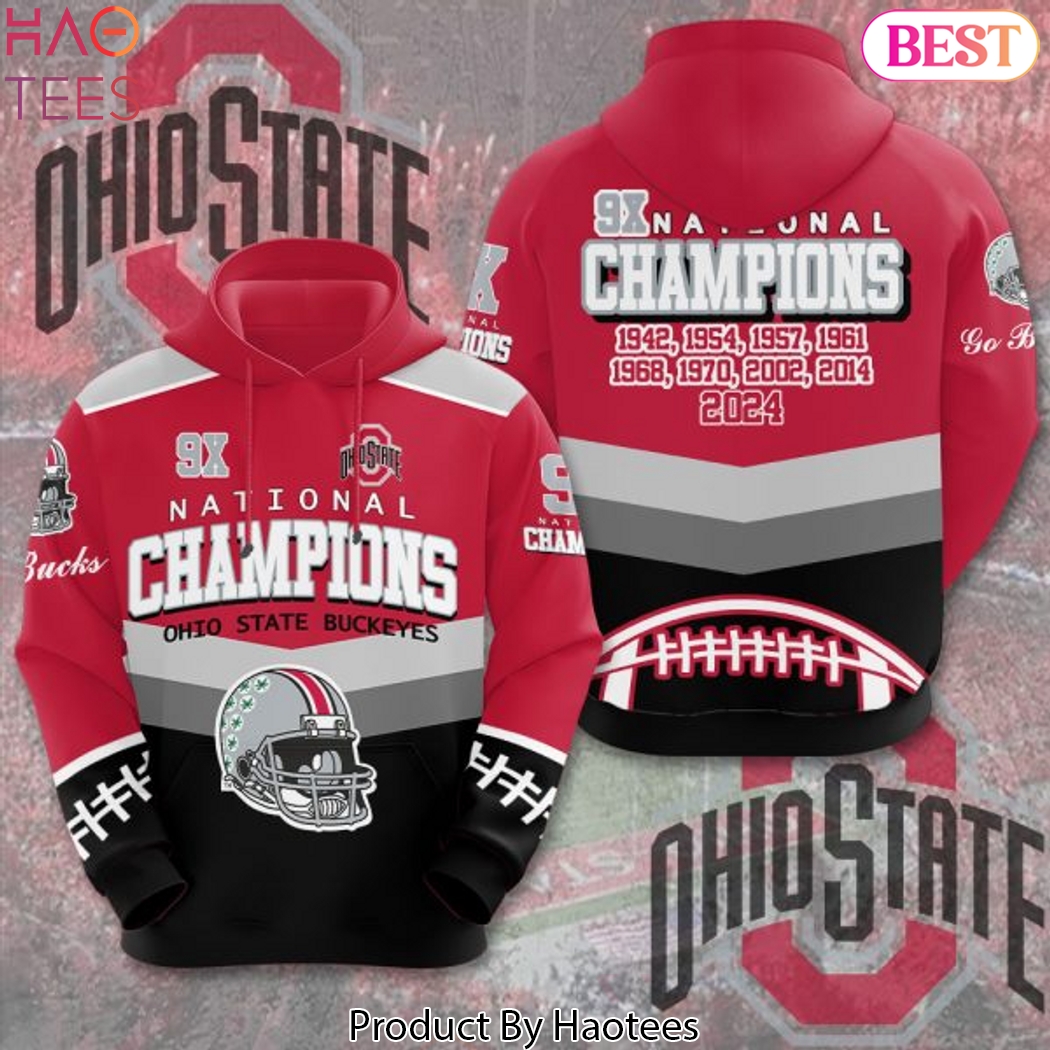 Ohio State Buckeyes Football 9X National Champions Design Hoodie Ohio State Buckeyes Football 9X National Champions Design Hoodie