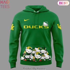 Oregon Ducks Women Basketball x Hello Kitty Design Hoodie – Green