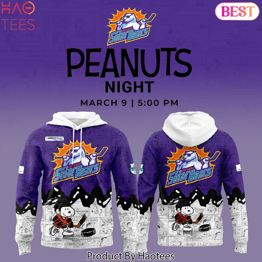 Orlando Solar Bears 75th Anniversary Of Peanuts Design Hoodie Orlando Solar Bears 75th Anniversary Of Peanuts Design Hoodie