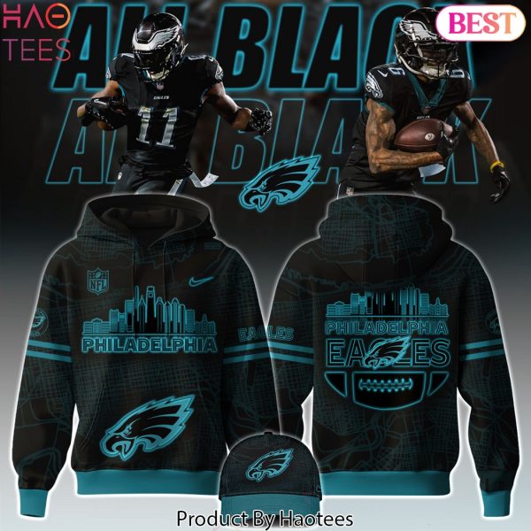 Philadelphia Eagles 2025 Back In Black Design Hoodie