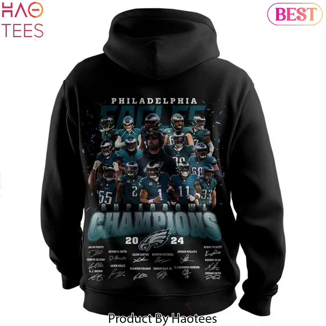Philadelphia Eagles Super Bowl LIX Champions 2024 Signature Design Hoodie Philadelphia Eagles Super Bowl LIX Champions 2024 Signature Design Hoodie
