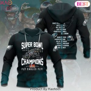 Philadelphia Eagles Super Bowl LIX Champions Fly Eagles Fly Design Hoodie