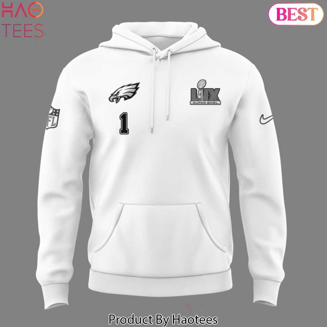 Philadelphia Eagles Super Bowl LIX Design Design Hoodie - White Philadelphia Eagles Super Bowl LIX Design Design Hoodie - White