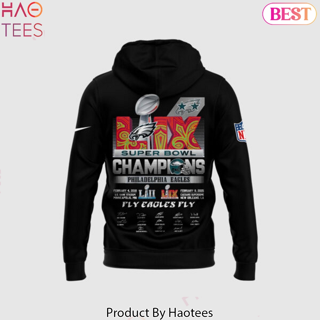 Philadelphia Eagles Super Bowl LIX Hoodie Signature Design Hoodie Philadelphia Eagles Super Bowl LIX Hoodie Signature Design Hoodie