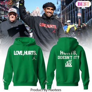 Philadelphia Eagles x Love, Hurts Super Bowl LIX Design Hoodie – Green