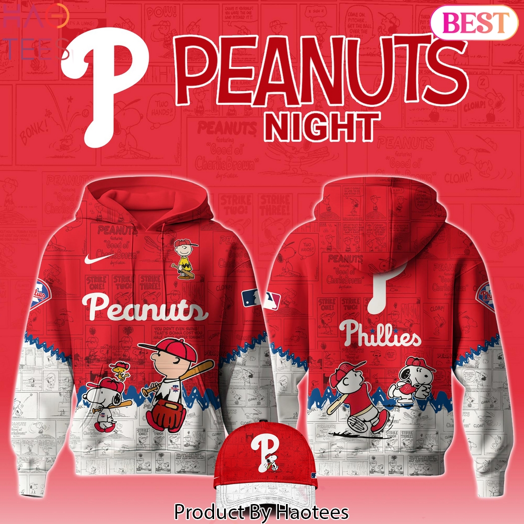 Philadelphia Phillies x Peanuts 75th Anniversary Design Hoodie Philadelphia Phillies x Peanuts 75th Anniversary Design Hoodie