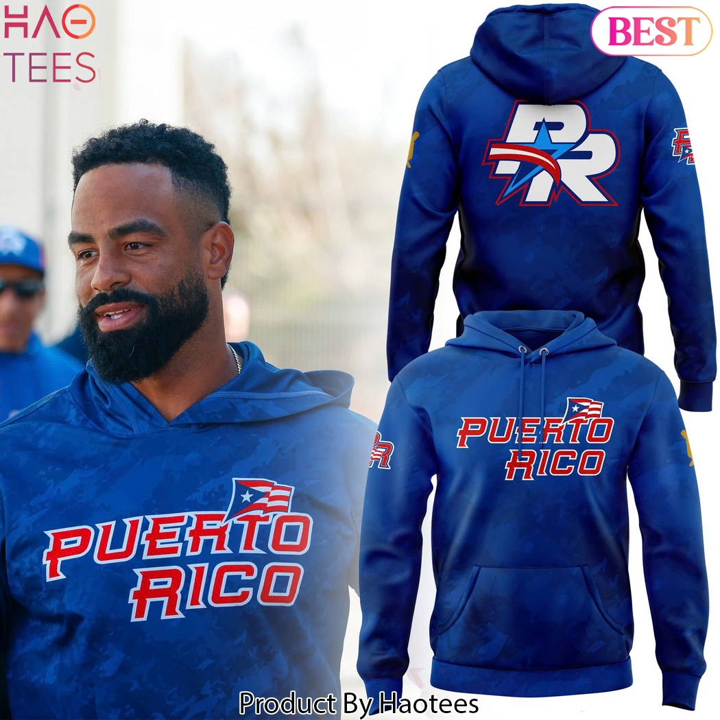 Puerto Rico Baseball Special Hoodie - Blue Puerto Rico Baseball Special Hoodie - Blue