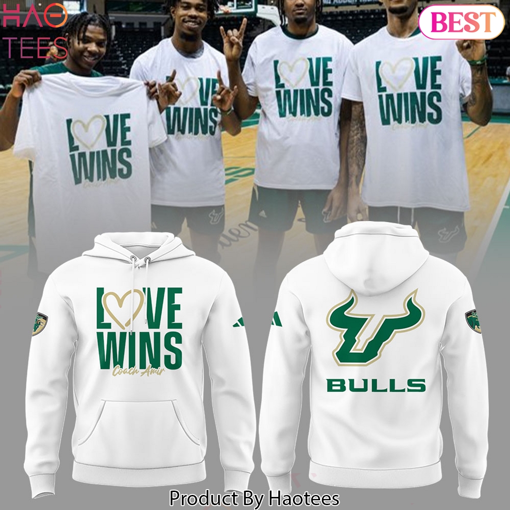 South Florida Bulls Love Wins Coach Amir Design Hoodie South Florida Bulls Love Wins Coach Amir Design Hoodie