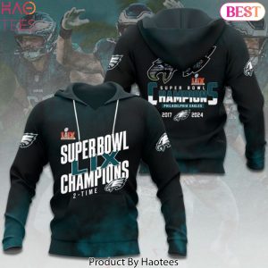 Super Bowl LIX Champions Philadelphia Eagles 2-Time Design Hoodie