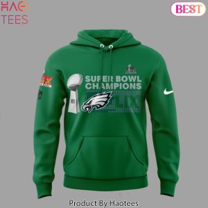Super Bowl LIX Champions Philadelphia Eagles 2025 Design Hoodie – Green