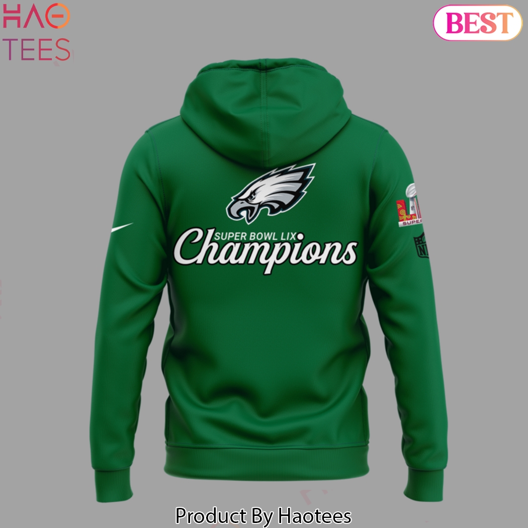 Super Bowl LIX Champions Philadelphia Eagles 2025 Design Hoodie - Green Super Bowl LIX Champions Philadelphia Eagles 2025 Design Hoodie - Green