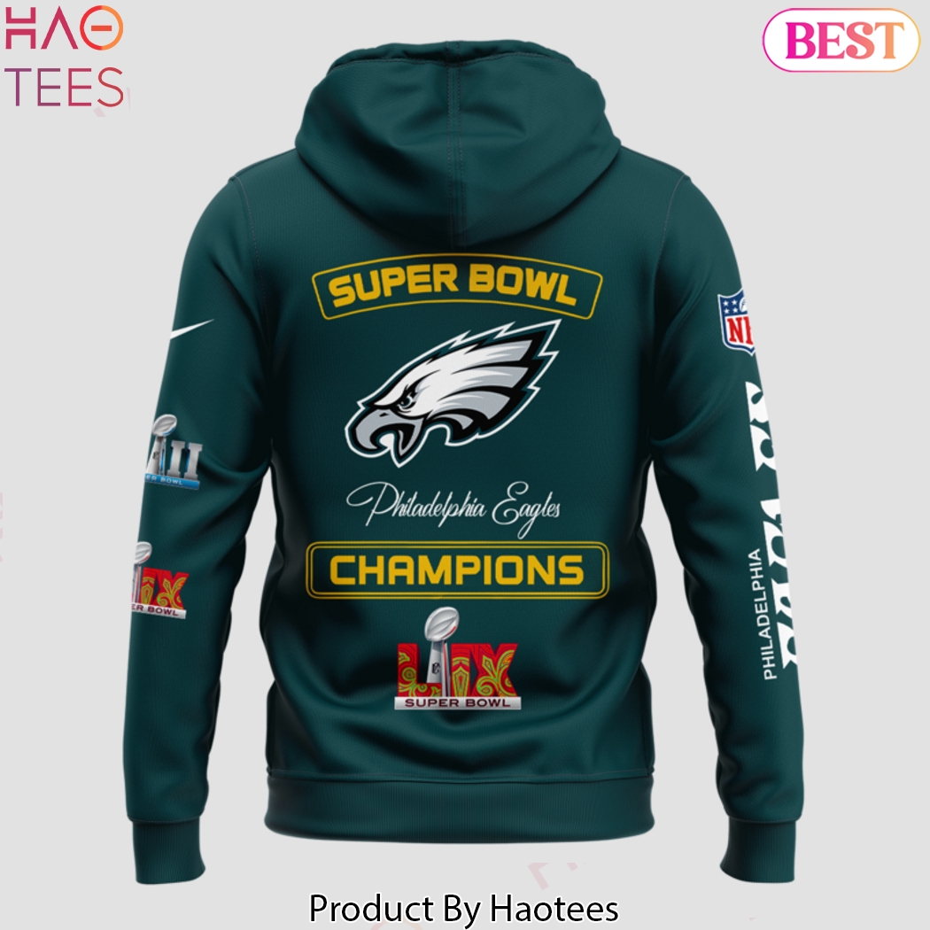 Super Bowl LIX Champions Philadelphia Eagles Design Hoodie Super Bowl LIX Champions Philadelphia Eagles Design Hoodie