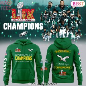 Super Bowl LIX Champions Philadelphia Eagles Design Hoodie – Green