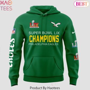 Super Bowl LIX Champions Philadelphia Eagles Design Hoodie – Green