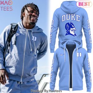 2025 Duke Blue Devils Zip Design Hoodie – Blue