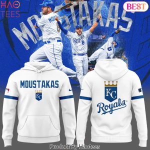2025 Kansas City Royals Moustakas White Design Hoodie