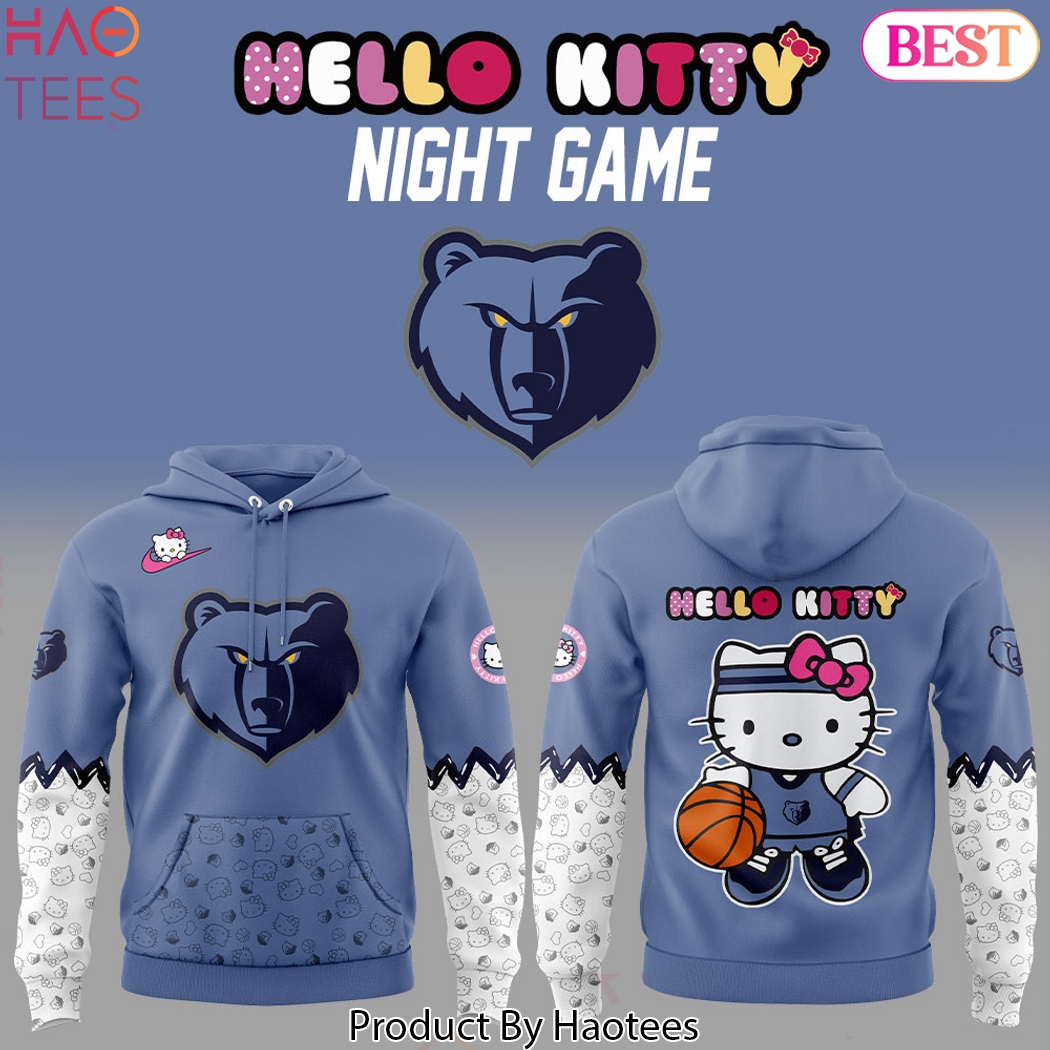 2025 Memphis Grizzlies x Hello Kitty Night Game Design Hoodie 2025 Memphis Grizzlies x Hello Kitty Night Game Design Hoodie