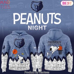 2025 Memphis Grizzlies x Peanuts Night Design Hoodie
