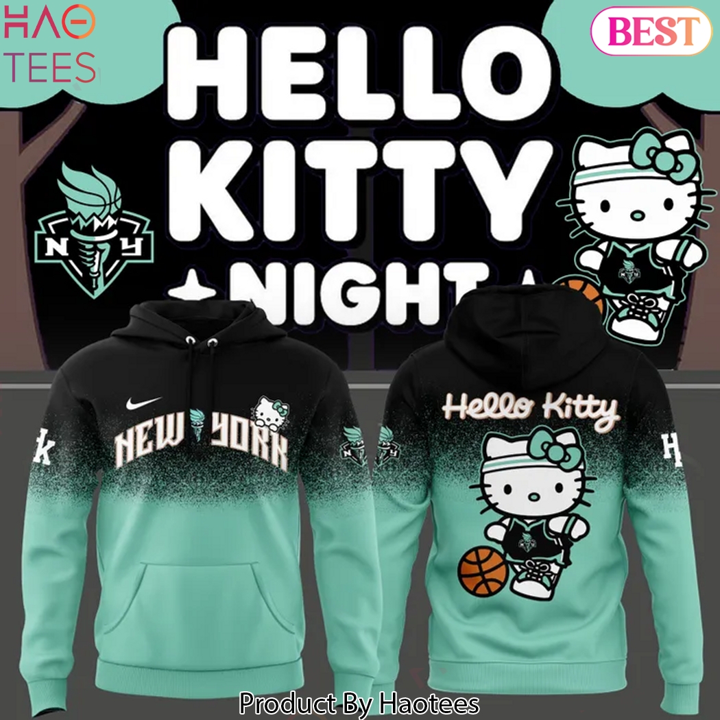 2025 New York Liberty x Hello Kitty Design Hoodie 2025 New York Liberty x Hello Kitty Design Hoodie