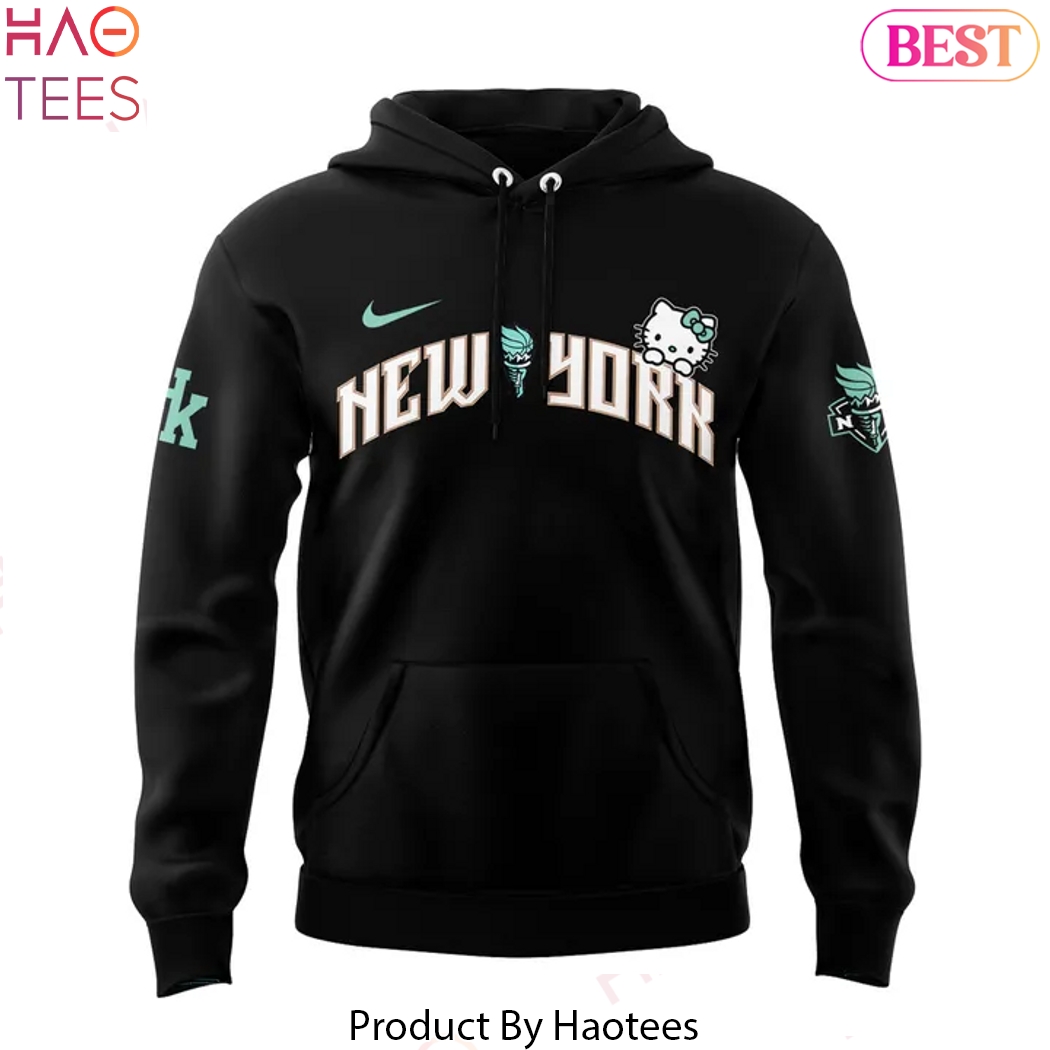2025 New York Liberty x Hello Kitty Design Hoodie - Black 2025 New York Liberty x Hello Kitty Design Hoodie - Black