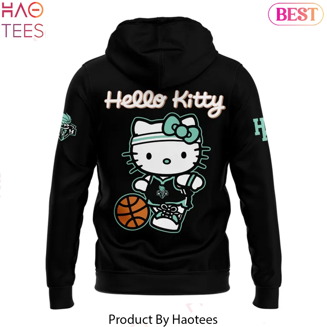 2025 New York Liberty x Hello Kitty Design Hoodie - Black 2025 New York Liberty x Hello Kitty Design Hoodie - Black