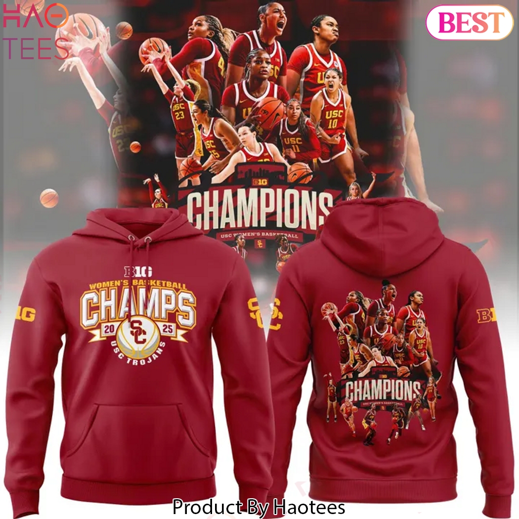 2025 USC Trojans Big Ten Champions Basketball Design Hoodie 2025 USC Trojans Big Ten Champions Basketball Design Hoodie