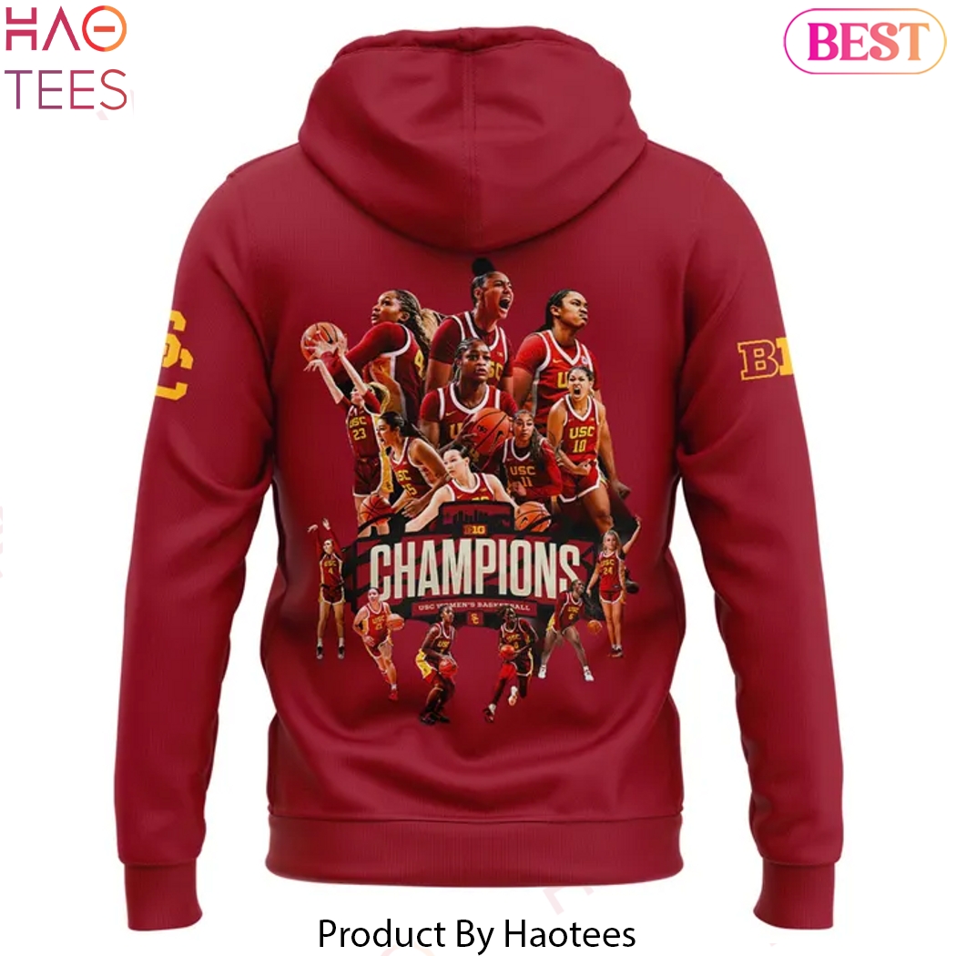 2025 USC Trojans Big Ten Champions Basketball Design Hoodie 2025 USC Trojans Big Ten Champions Basketball Design Hoodie