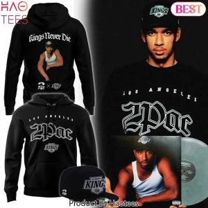 2PAC x Los Angeles Kings – Kings Never Die Design Hoodie – Black