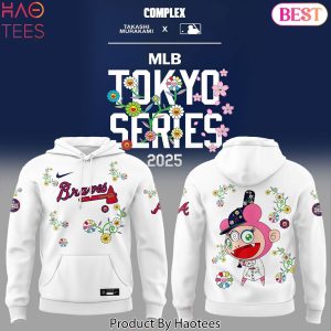 Atlanta Braves Takashi Murakami x MLB World Tour Tokyo Series Design Hoodie – White
