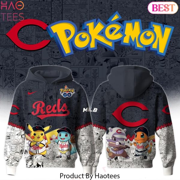 Cincinnati Reds x Po Ke mon Go Design Hoodie