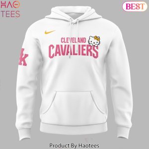Cleveland Cavaliers Basketball  x Hello Kitty Night Design Hoodie – White