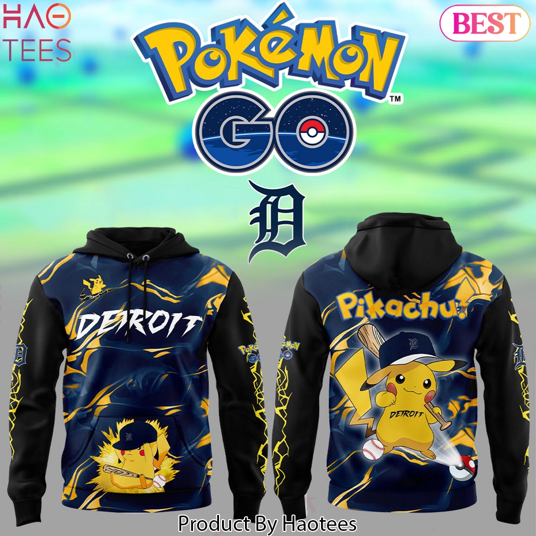 Detroit Tigers Po kemon Go Pi kachu Design Hoodie Detroit Tigers Po kemon Go Pi kachu Design Hoodie