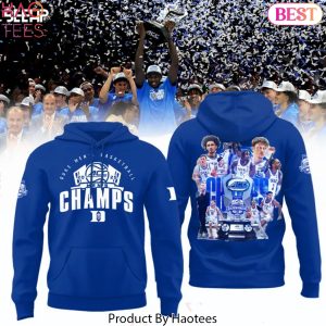 Duke Blue Devils 2025 ACC Mens Basketball Conference Tournament Champions Design Hoodie – Blue