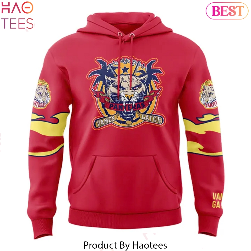 Florida Panthers x Vamos Gatos Night Design Hoodie - Red Florida Panthers x Vamos Gatos Night Design Hoodie - Red