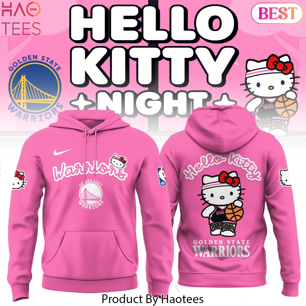 Golden State Warriors NBA x Hello Kitty Night Game 2025 Design Hoodie Golden State Warriors NBA x Hello Kitty Night Game 2025 Design Hoodie