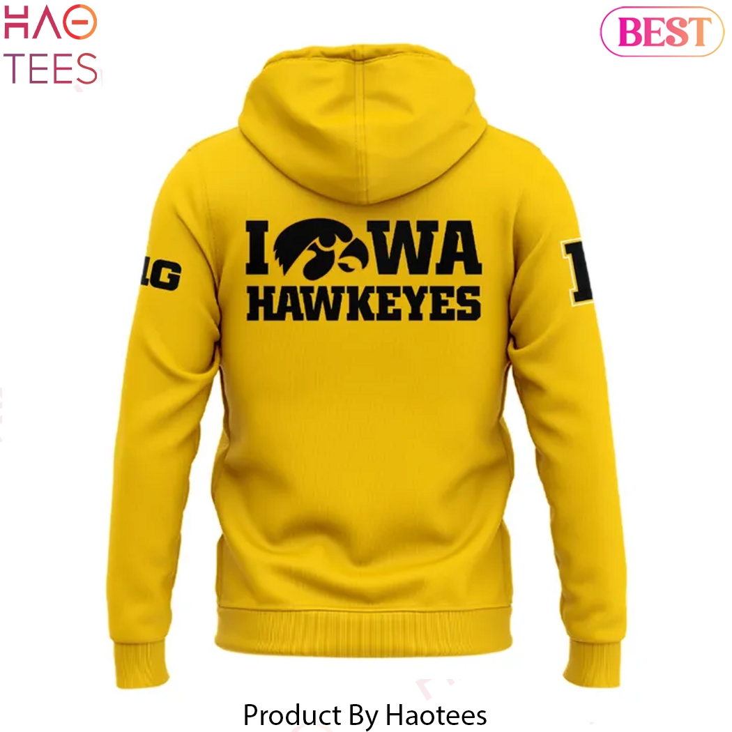 Iowa Hawkeyes 2025 Nothing Easy Design Hoodie - Gold Iowa Hawkeyes 2025 Nothing Easy Design Hoodie - Gold