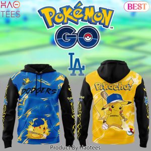 Los Angeles Dodgers Po kemon Go Pi kachu Design Hoodie