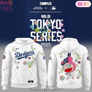 Los Angeles Dodgers Takashi Murakami x MLB World Tour Tokyo Series Design Hoodie – White