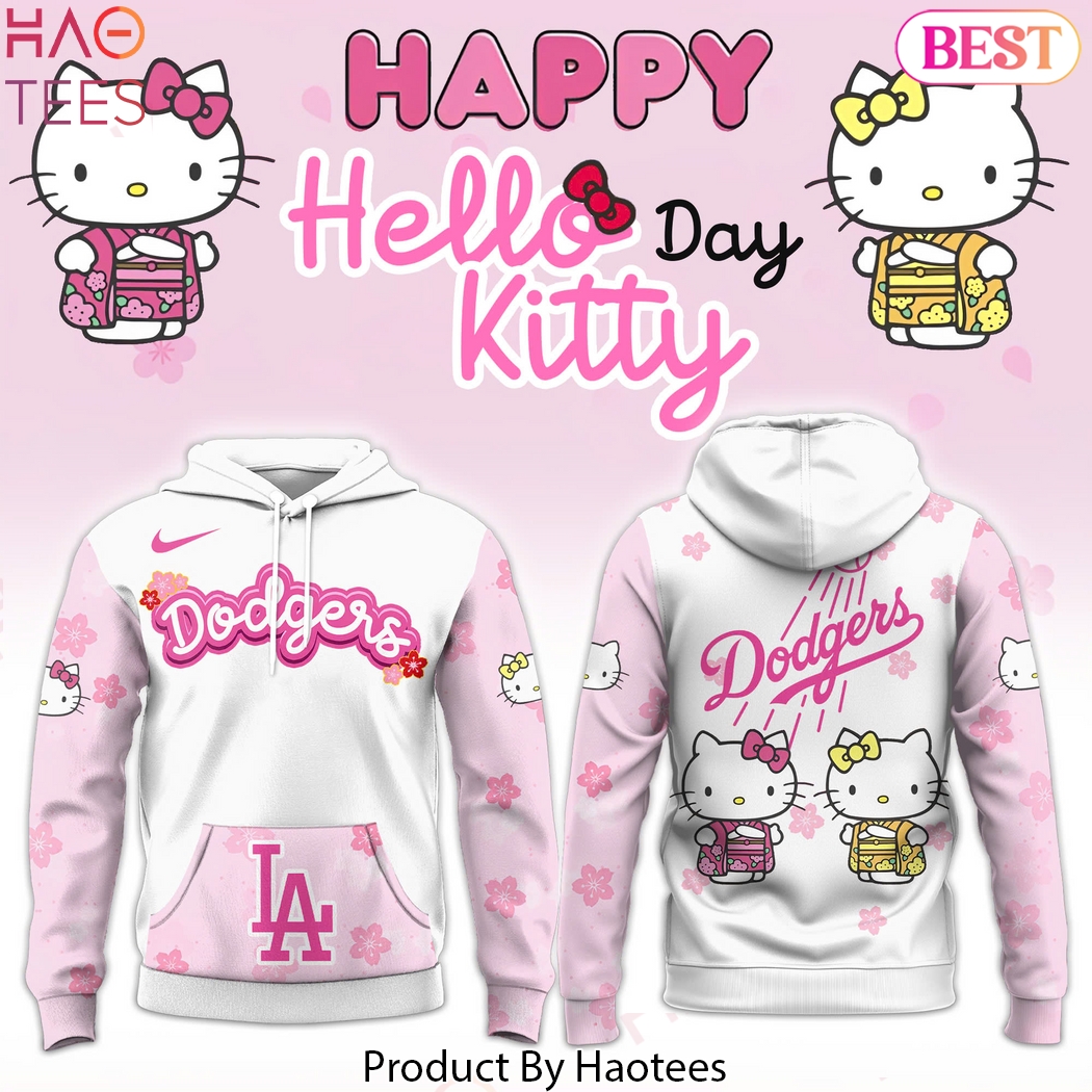 Los Angeles Dodgers x Hello Kitty 2025 Design Hoodie Los Angeles Dodgers x Hello Kitty 2025 Design Hoodie