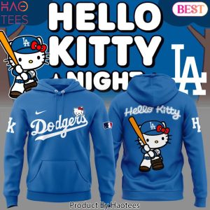 Los Angeles Dodgers x Hello Kitty Night Design Hoodie