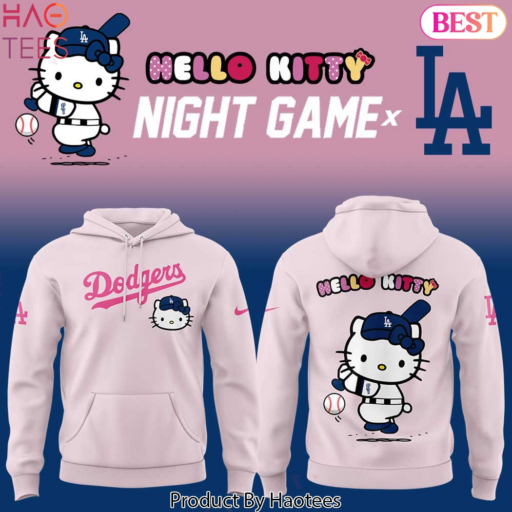 Los Angeles Dodgers x Hello Kitty Night Game Design Hoodie Los Angeles Dodgers x Hello Kitty Night Game Design Hoodie