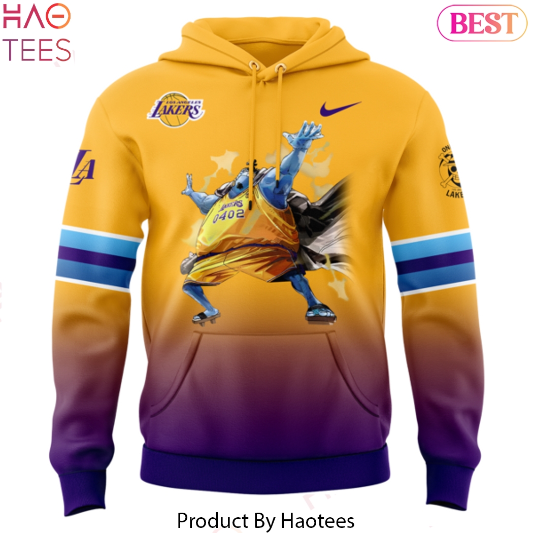 Los Angeles Lakers x Jinbe One Piece Design Hoodie Los Angeles Lakers x Jinbe One Piece Design Hoodie