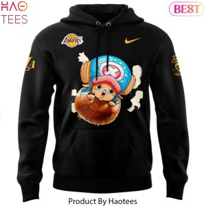 Los Angeles Lakers x Tony Tony Chopper One Piece Design Hoodie – Black