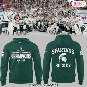 Michigan State Spartans Mens Ice Hockey x BIG10 Championship Design Hoodie