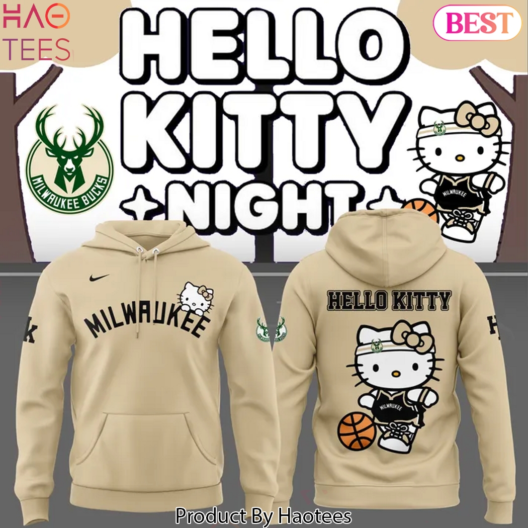 Milwaukee Bucks x Hello Kitty 2025 Design Hoodie Milwaukee Bucks x Hello Kitty 2025 Design Hoodie