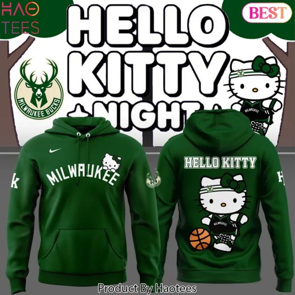 Milwaukee Bucks x Hello Kitty 2025 Design Hoodie – Green