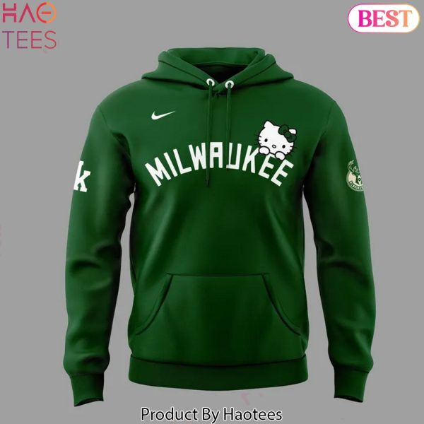 Milwaukee Bucks x Hello Kitty 2025 Design Hoodie – Green