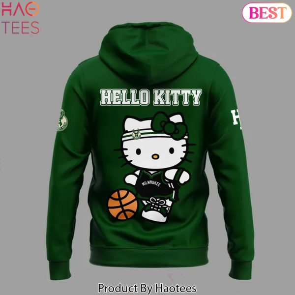 Milwaukee Bucks x Hello Kitty 2025 Design Hoodie – Green