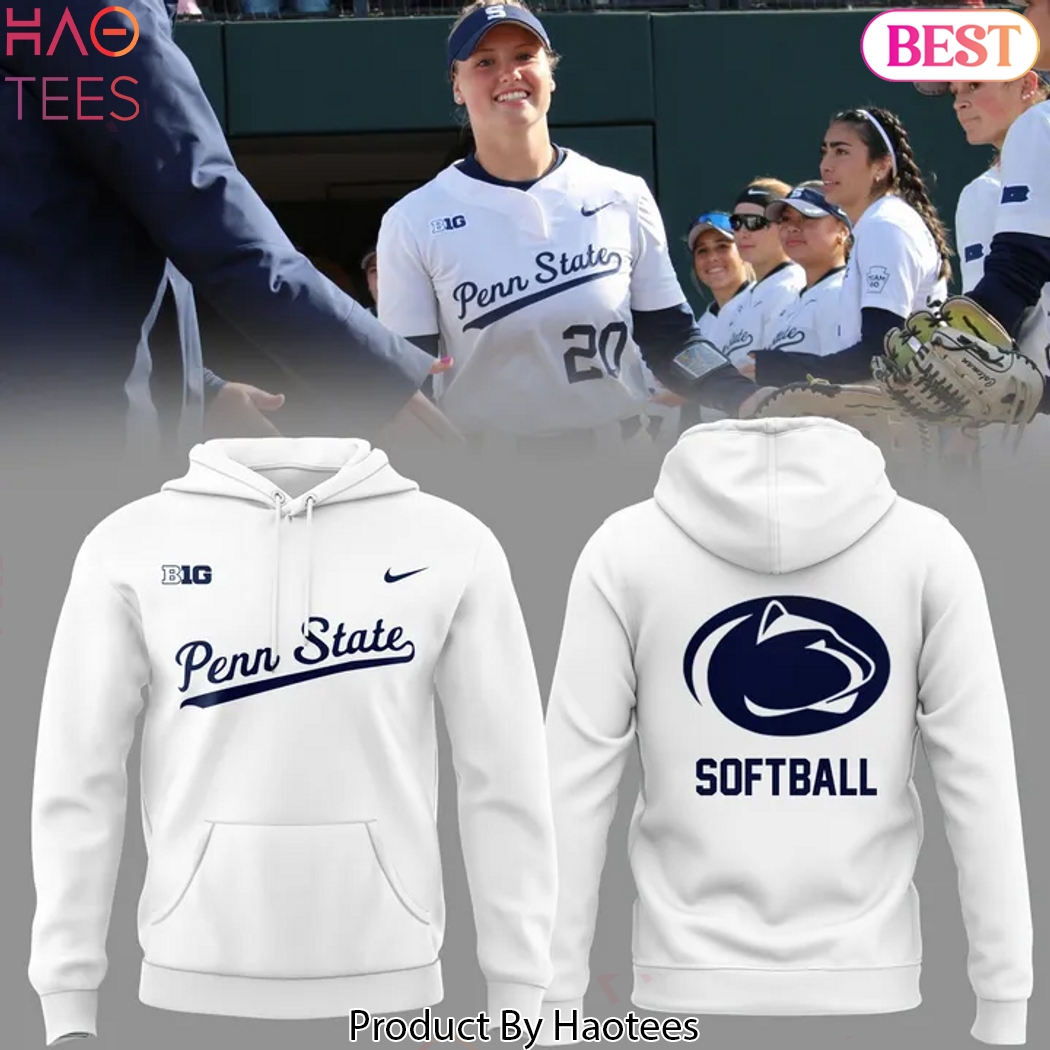 Penn State Nittany Lions Softball 2025 Design Hoodie - White Penn State Nittany Lions Softball 2025 Design Hoodie - White