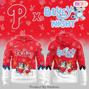 Philadelphia Phillies Bluey Night 2025 Design Hoodie
